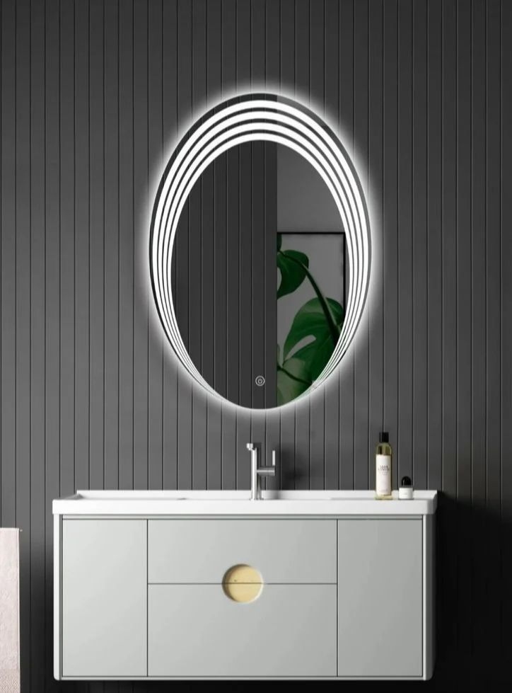 Oval Shape Rings Led Mirror For Bathroom thumbnail